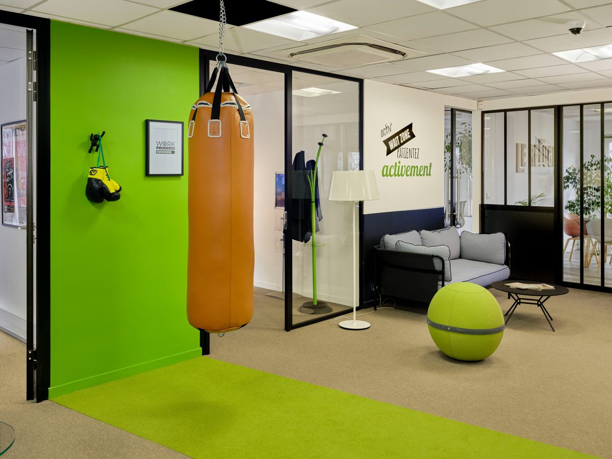 L'espace d'accueil des bureaux Printvallée à Courbevoie
